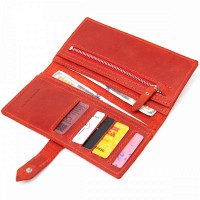 Женский кожаный кошелек GRANDE PELLE 11470 Красный