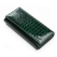 Женский лаковый кожаный кошелек PE DR. BOND PEW1-V-2 green