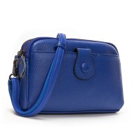 Женский молодежный кожаный клатч ALEX RAI 88085 royal blue