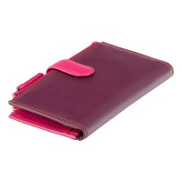Женский кожаный кошелек Visconti RB100 Bermuda c RFID (Plum Multi)