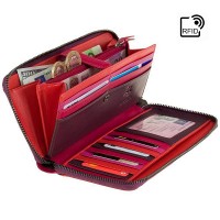 Женский кожаный кошелек Visconti BRC98 Julia (Berry Kiss)