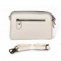 Молодежный клатч из кожи ALEX RAI 88084 white