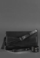 Женская кожаная сумка Элис BlankNote черная crazy horse BN-BAG-7-G-KR