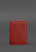 Кожаная обложка для паспорта 1.0 красная краст  BN-OP-1-RED