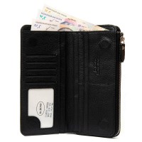 Женский кожаный кошелек Classik  DR. BOND WN-23-21 black