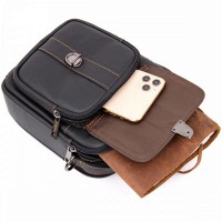 Мужская кожаная сумка через плечо Vintage 20395 