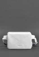 Женская кожаная поясная сумка BlankNote Dropbag Mini белая BN-BAG-6-LIGHT-BW