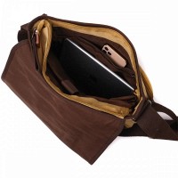 Мужская тканевая сумка через плечо для ноутбука 13" Vintage 22202 