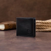 Мужское кожаное портмоне Amico  GRANDE PELLE 11306 Черное