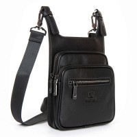 Мужская кожаная сумка через плечо BRETTON 5548-3 black