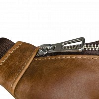 Мужская кожаная сумка бананка, сумка напоясная Grande Pelle 741623 