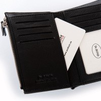 Женский кожаный кошелек Classik  DR. BOND WN-23-18 black
