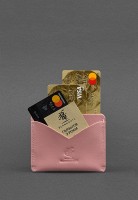 Женская кожаная визитница 5.0 розовая BN-KK-5-PINK-PEACH