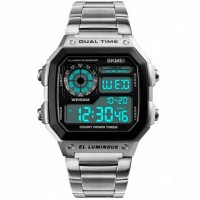 Мужские наручные спортивные часы Skmei RIPPLE SILVER (1335S )