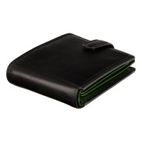 Мужской  кожаный кошелек Visconti TR35 Atlantis c RFID (Black Green)