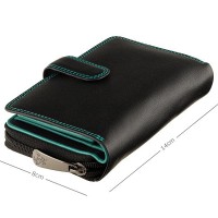 Женский кожаный кошелек Visconti R13 Carmelo c RFID (Black/ Rhumba)