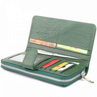 Мужской кожаный кошелек ST Leather 19304 Зеленый