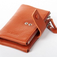 Женский кожаный кошелек Classik  DR. BOND WN-23-19 orange