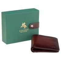 Кожаный мужской кошелек Visconti AT56 David c RFID (Burnish Tan)