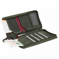 Кожаный тревел-кейс с RFID защитой Visconti 728 oil grn