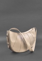 Женская кожаная сумка Круассан светло-бежевая BN-BAG-12-LIGHT-BEIGE
