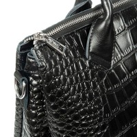 Женская кожаная сумка ALEX RAI 1561 black croco