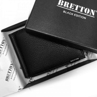 Мужской кожаный зажим для купюр BE BRETTON 163-33 black