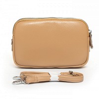 Молодежный клатч из кожи ALEX RAI BM 60061-13 camel