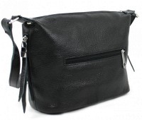 	Кожаная женская сумка через плечо Borsacomoda черная 809.023