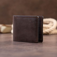 Мужское кожаное портмоне GRANDE PELLE 11310 Коричневое