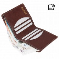 Кожаный мужской кошелек с RFID защитой Visconti cr91 brn