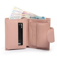 Женский кожаный кошелек Bright DR. BOND WS-36 pink
