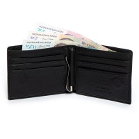 Кожаный мужской зажим для купюр Classic DR. BOND MSM-12 black
