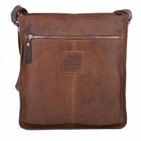 Мужская кожаная сумка через плечо Ashwood 4552 Tan