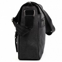 Мужская сумка через плечо из кожи и ткани TARWA RAg-7022-3md