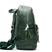 Женский кожаный рюкзак ALEX RAI 8635-9 green