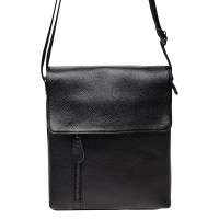 Мужская чёрная кожаная сумка Keizer K1238-black