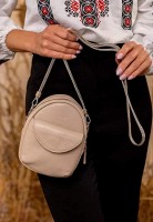 Кожаная женская сумка	мини The Wings Kroha tw-kroha-light-beige