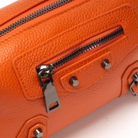 Женский молодежный кожаный клатч ALEX RAI 60072 orange
