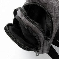 Мужская тканевая сумка-слинг Lanpad 65365 gray