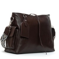 Женская кожаная сумка классическая ALEX RAI 91008-9 brown