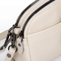 Женский молодежный кожаный клатч ALEX RAI 99102 white