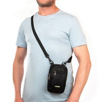 Мужская тканевая сумка через плечо Lanpad 6195 black
