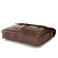 Мужской кожаный коричневый портфель John McDee jd7100b