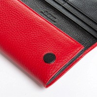 Женский кожаный кошелек BR DR. BOND W501-4 red-black