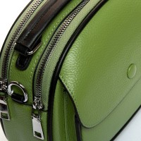 Женский молодежный кожаный клатч ALEX RAI 29052 apple green