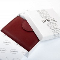 Женский кожаный кошелек Bright DR. BOND WS-36 wine red