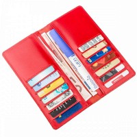Красный женский кожаный кошелёк  SHVIGEL 13990