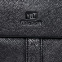 Мужская кожаная сумка через плечо BRETTON 3387-3 black