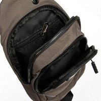 Мужская тканевая сумка-слинг Lanpad 8805 brown мал